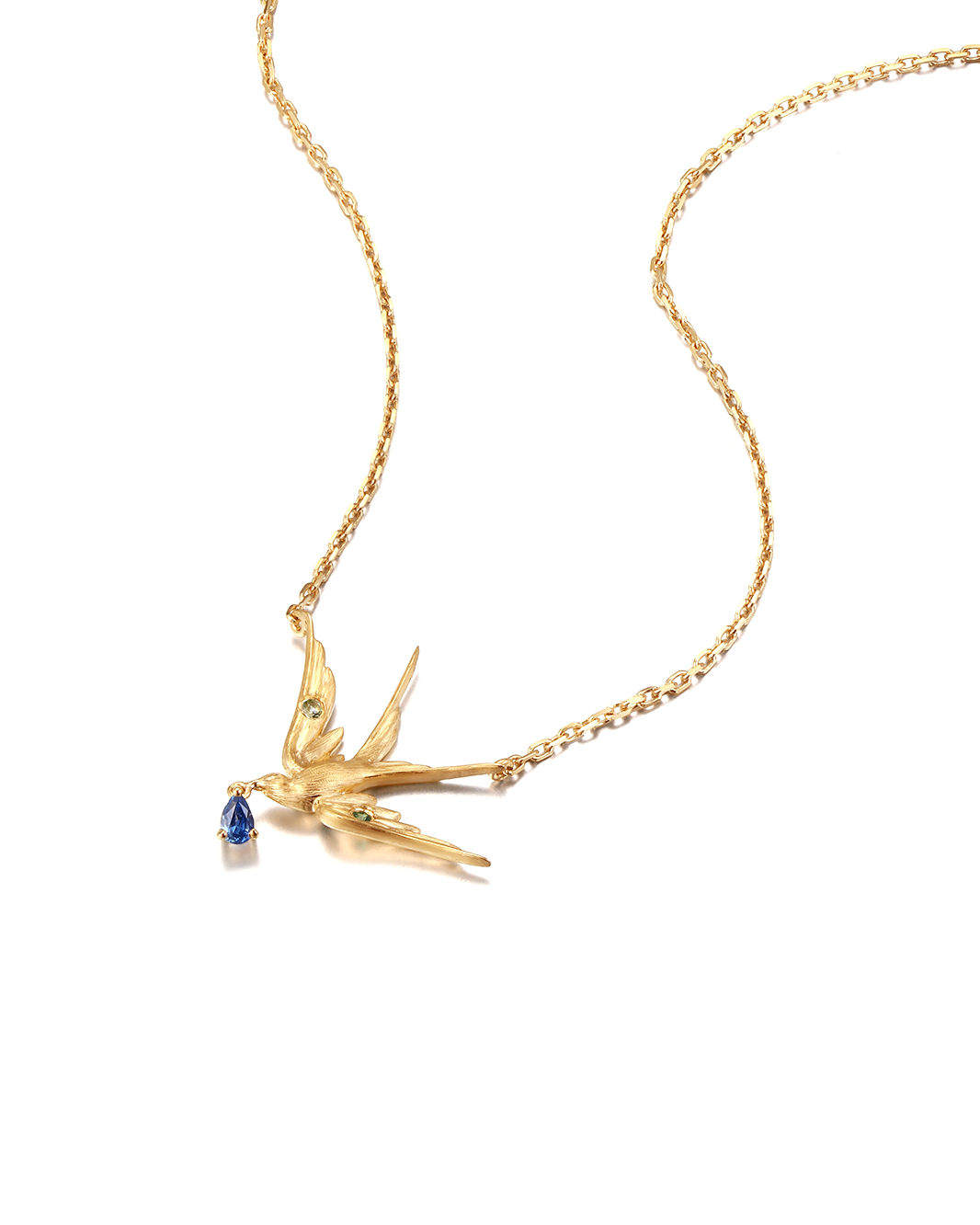 LITTLE SWALLOW BIRTHSTONE PENDANT