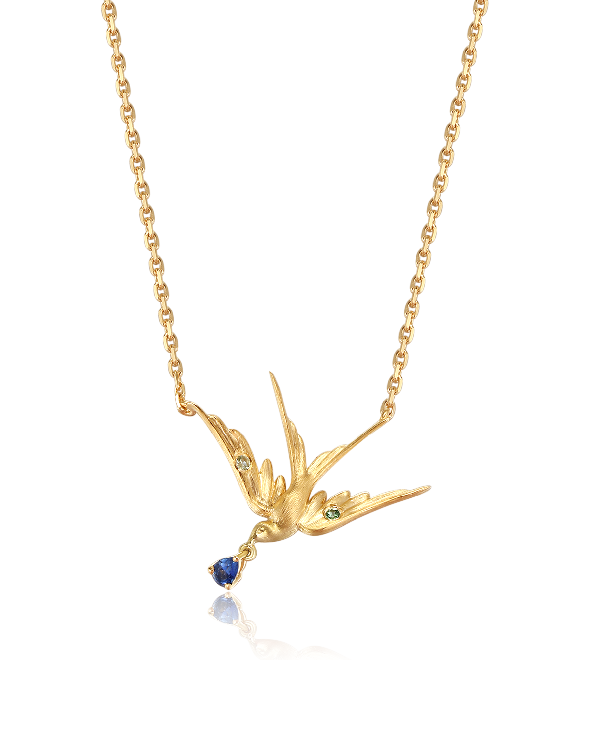 LITTLE SWALLOW BIRTHSTONE PENDANT