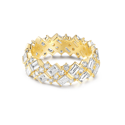 BAGUETTE AND BRILLIANT ETERNITY BAND