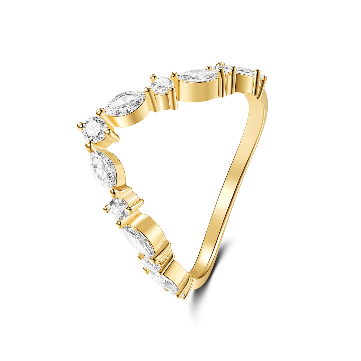 V-CONTOUR DIAMOND BAND