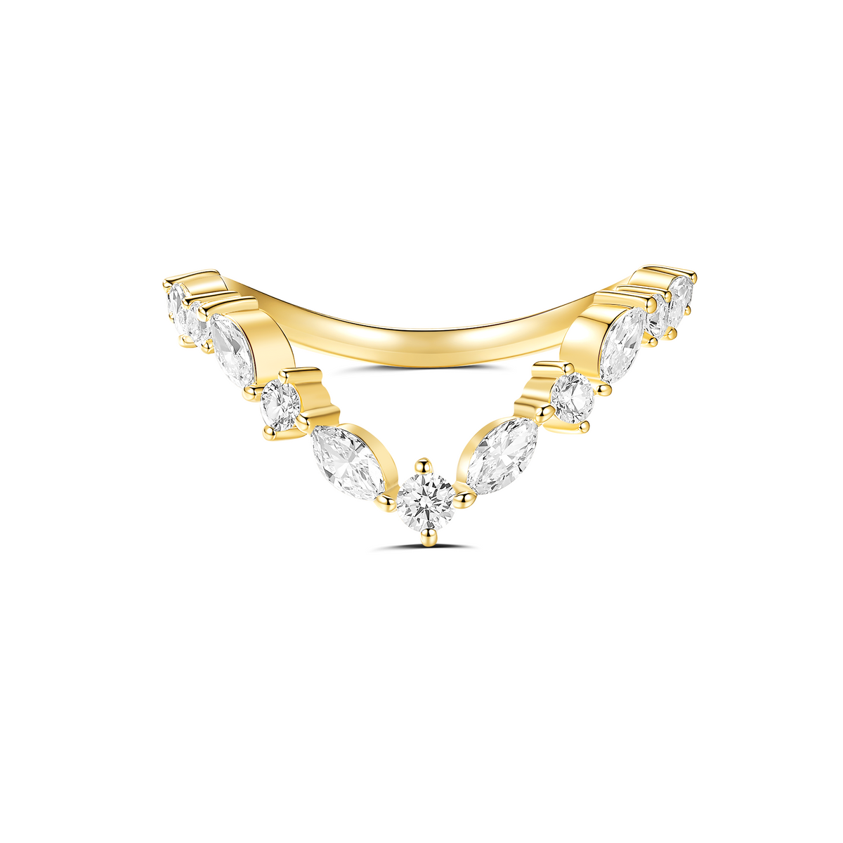 V-CONTOUR DIAMOND BAND