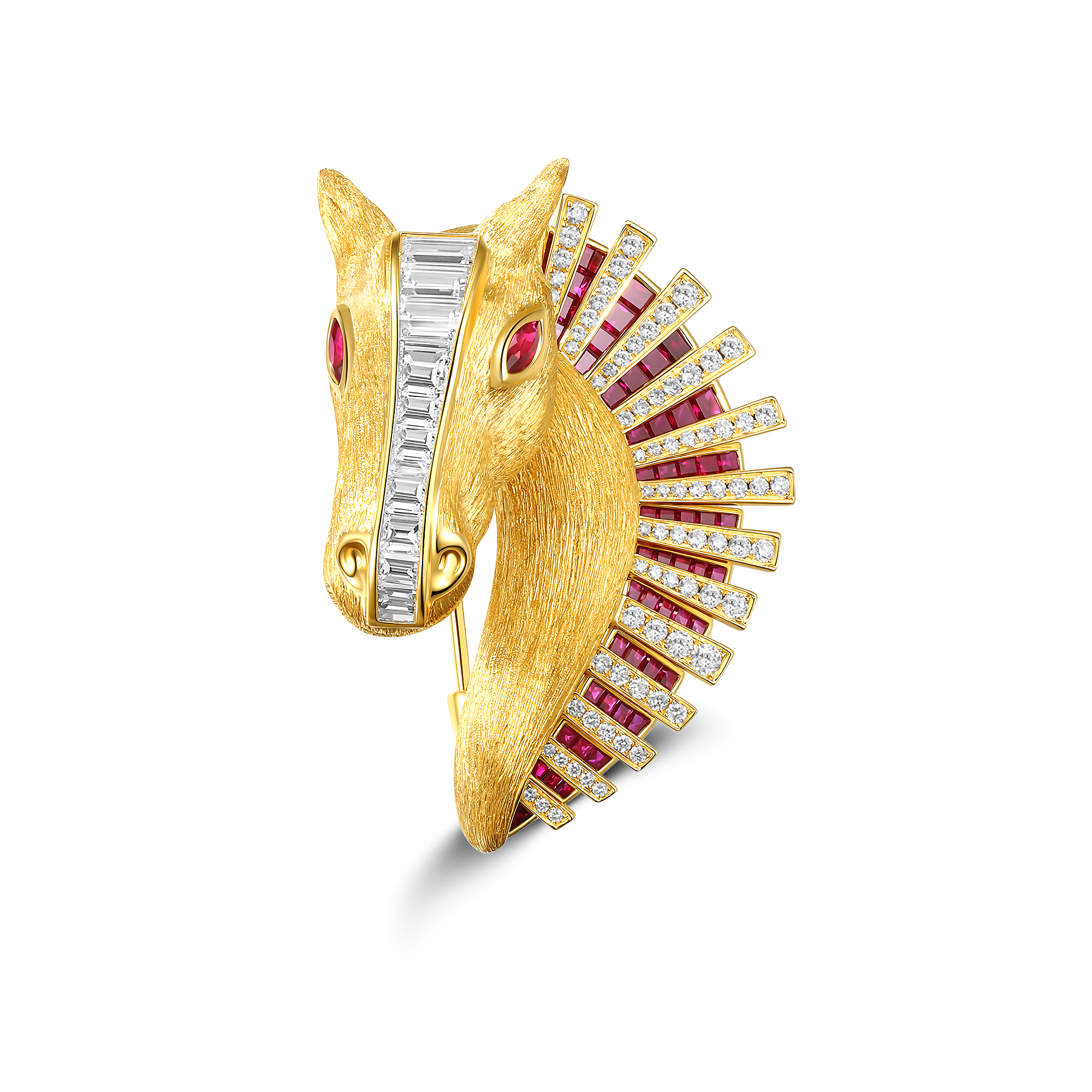 Momentum Fire Horse Brooch