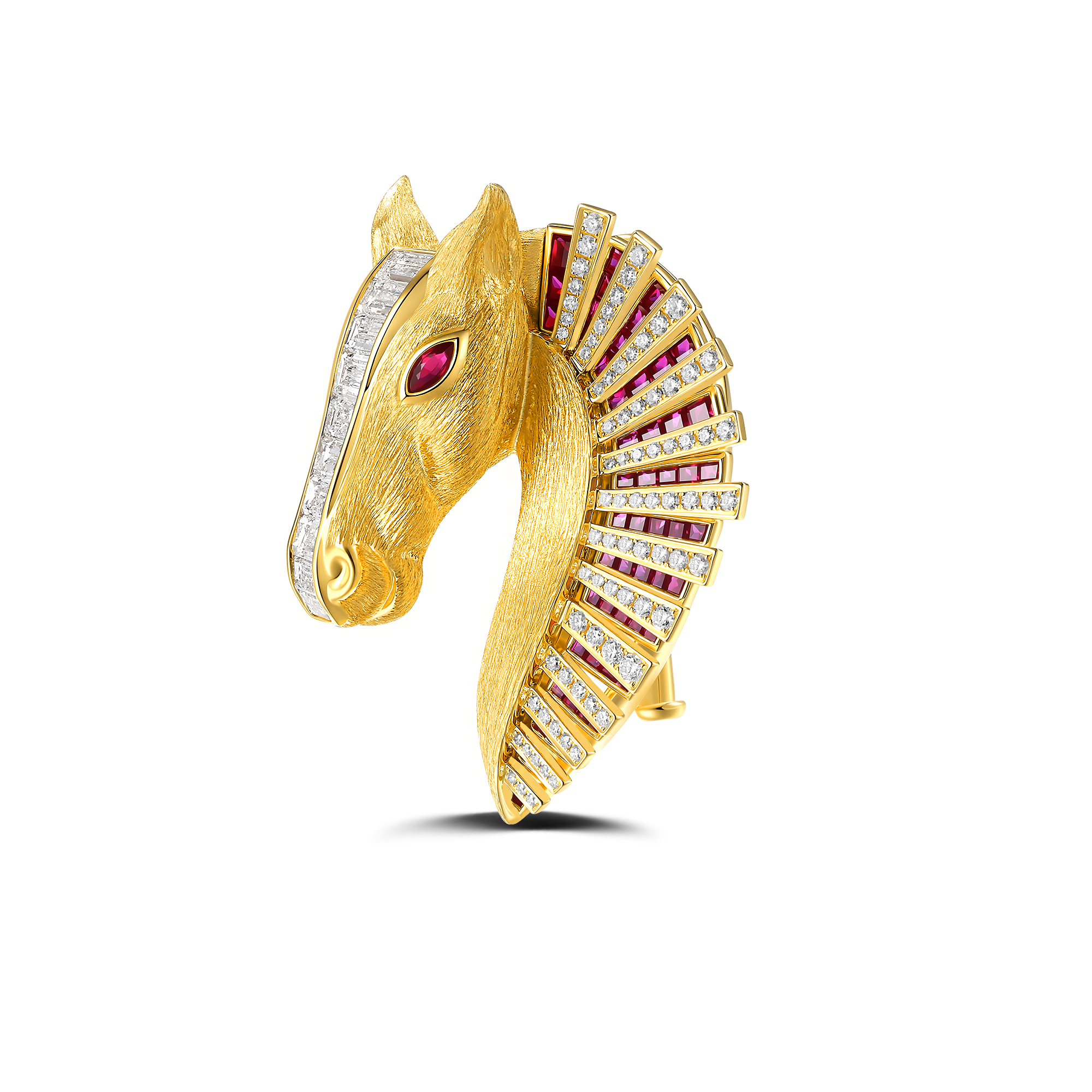 Momentum Fire Horse Brooch