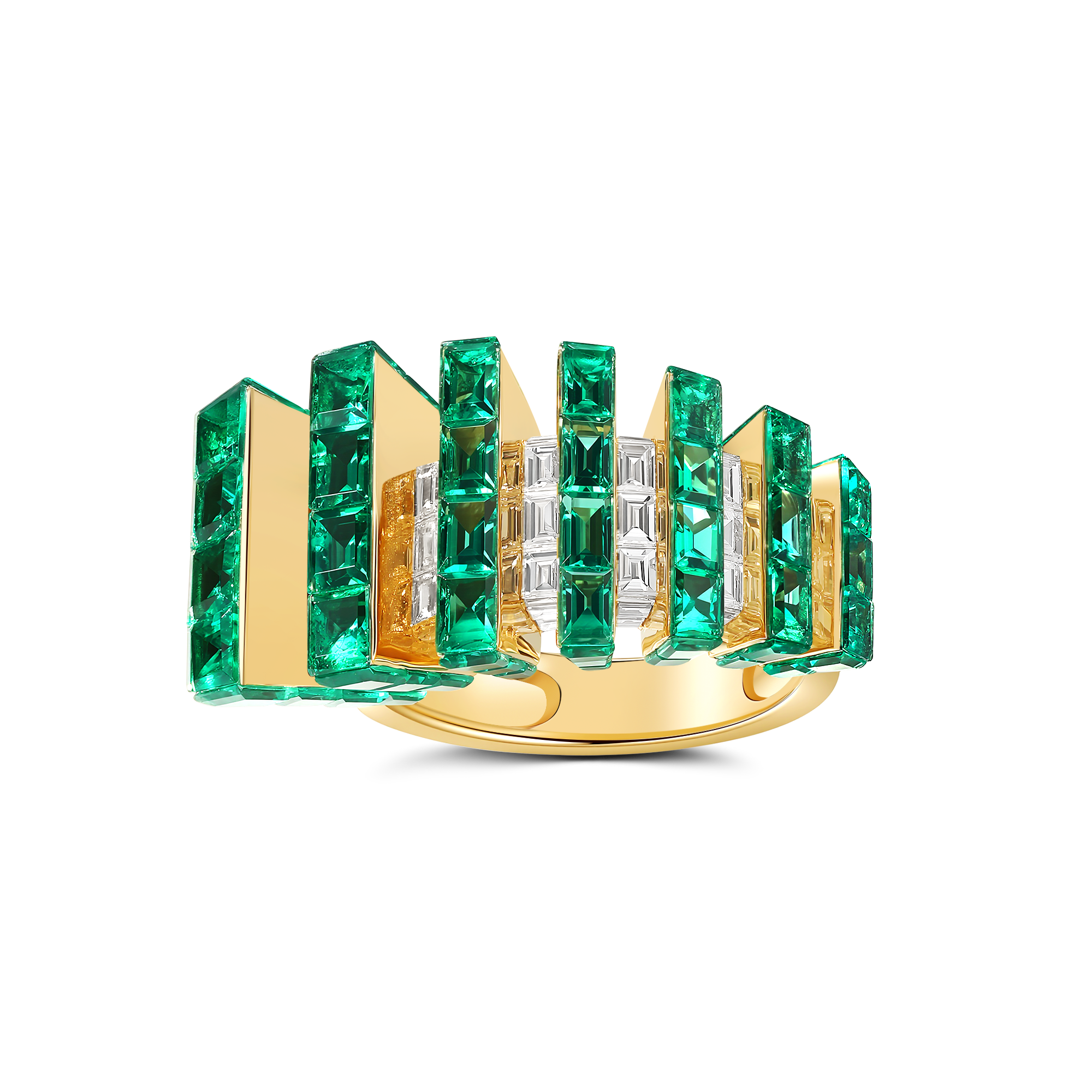 Momentum Fire Horse Emerald Ring