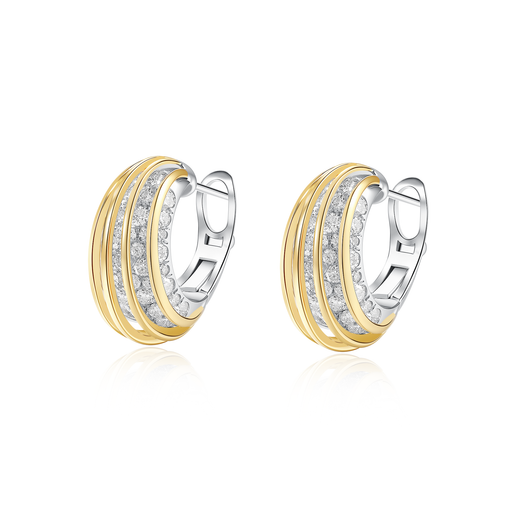 ORBIT DIAMOND HOOP EARRINGS