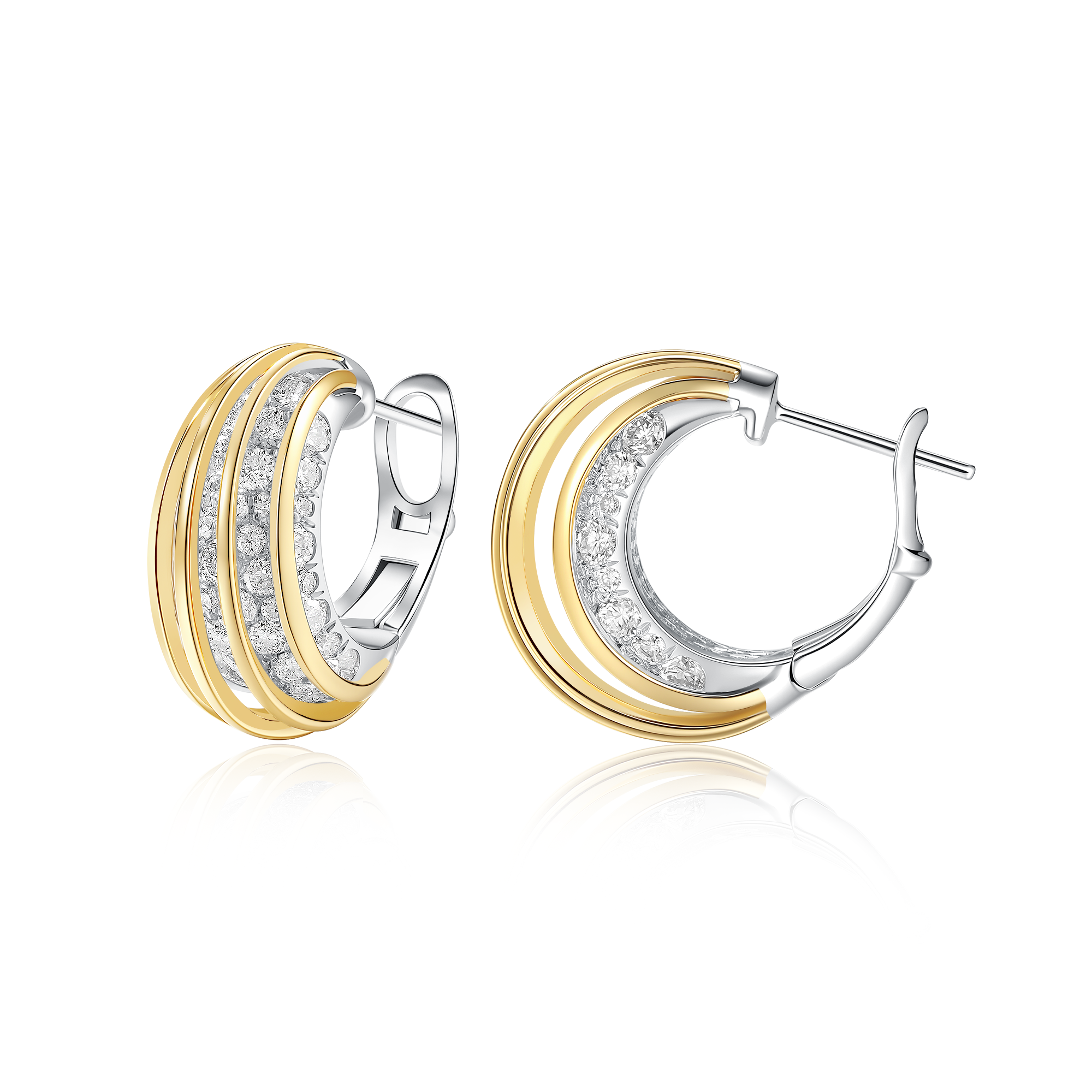 ORBIT DIAMOND HOOP EARRINGS