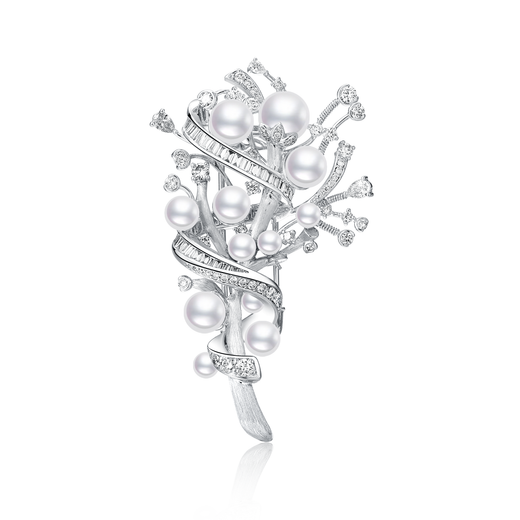 PEARL DIAMOND BROOCH