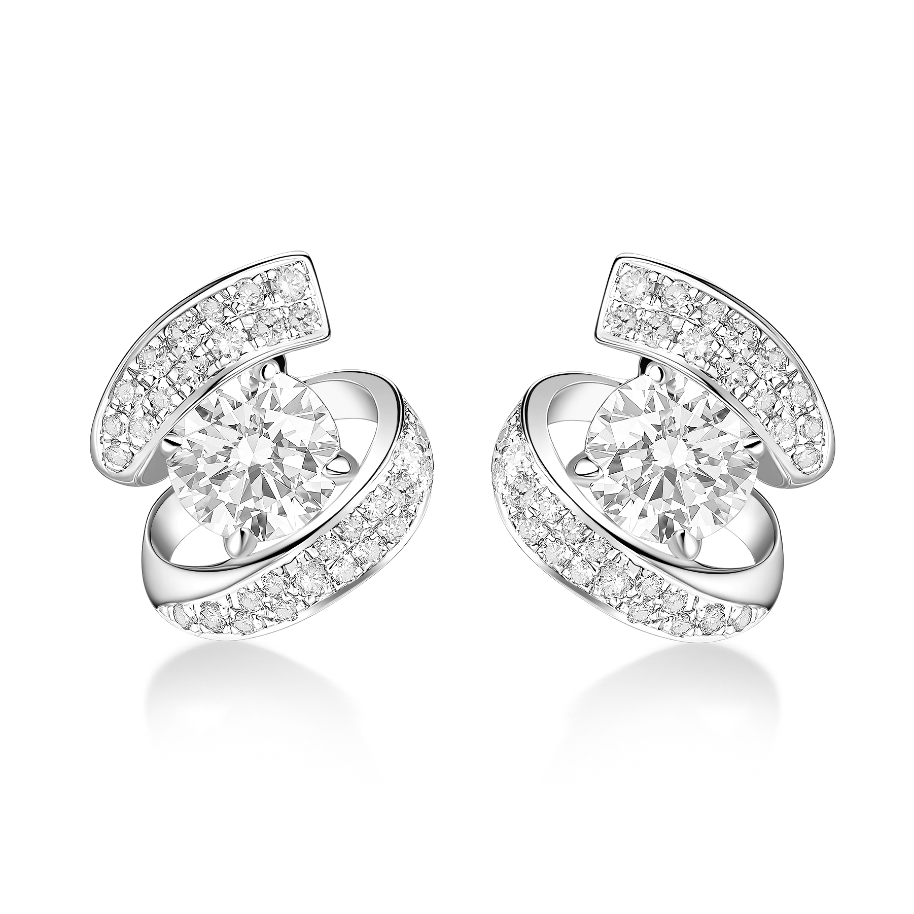 Stream Diamond Studs