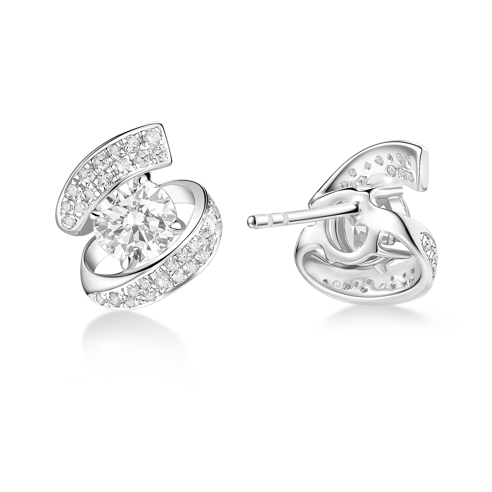 Stream Diamond Studs