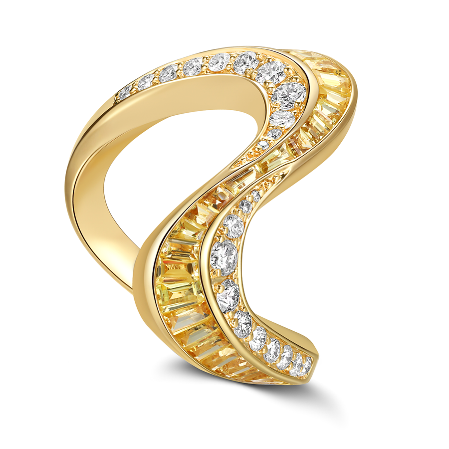 Stream Ring Yellow Sapphire