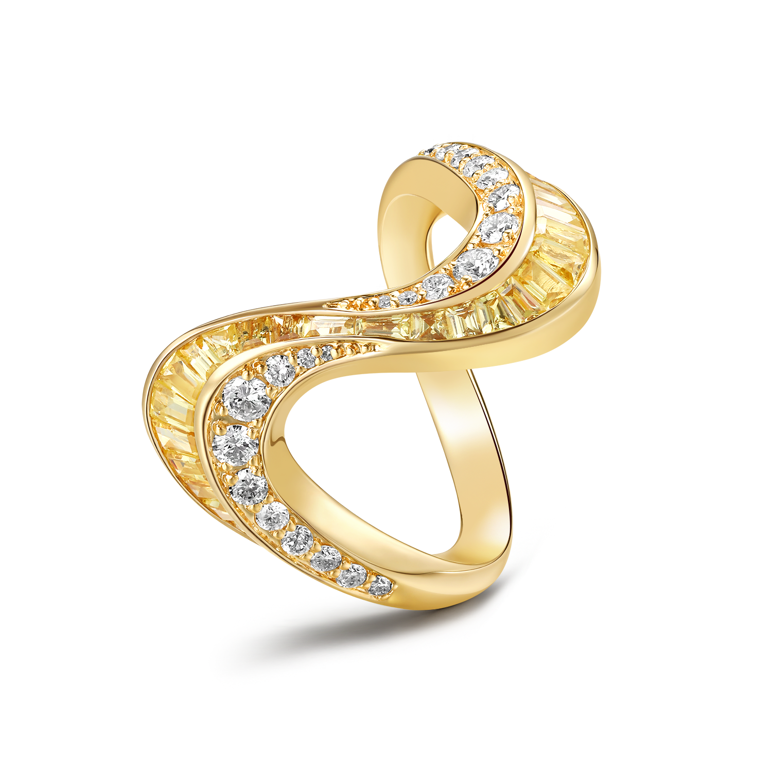 Stream Ring Yellow Sapphire