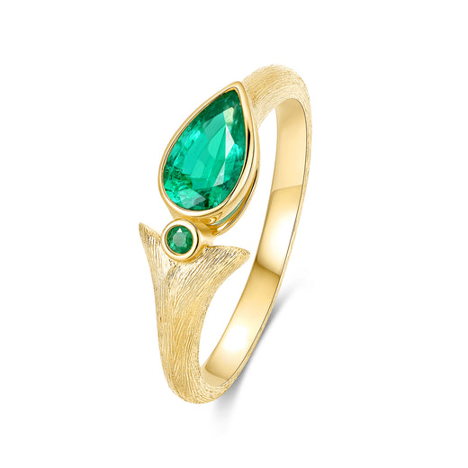 Lotus Emerald Ring