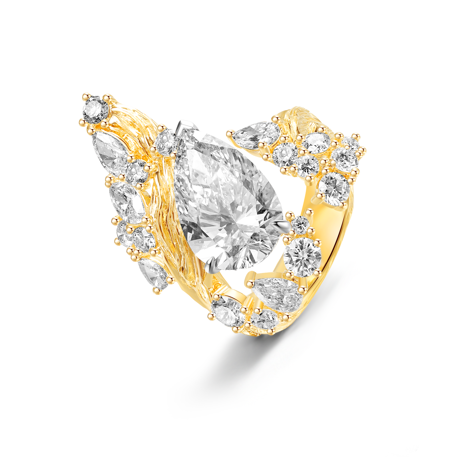 ARTIST'S PEAR DIAMOND RING