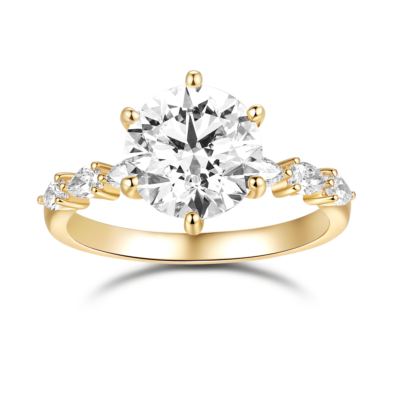 FLORAL ROUND DIAMOND RING