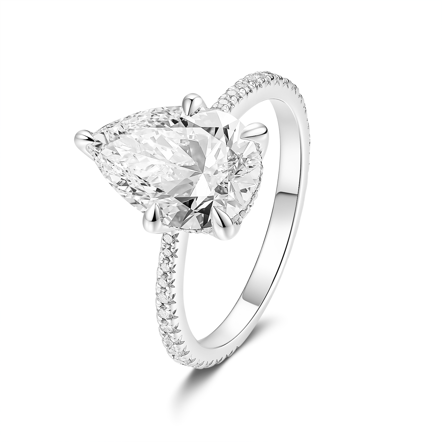PAVÉ PEAR DIAMOND RING