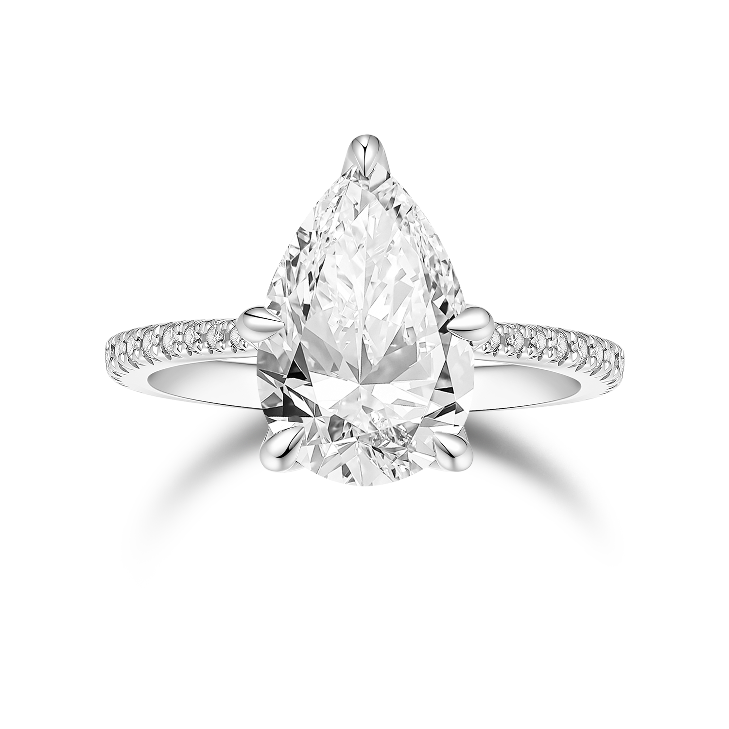 PAVÉ PEAR DIAMOND RING