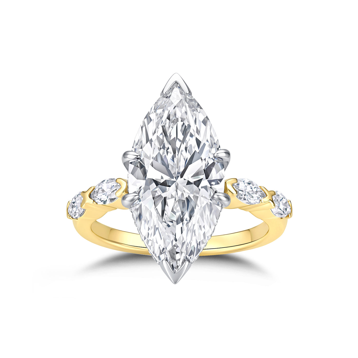 TWO-TONE MARQUISE DIAMOND RING