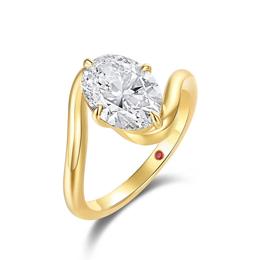 OVAL BYPASS DIAMOND RING