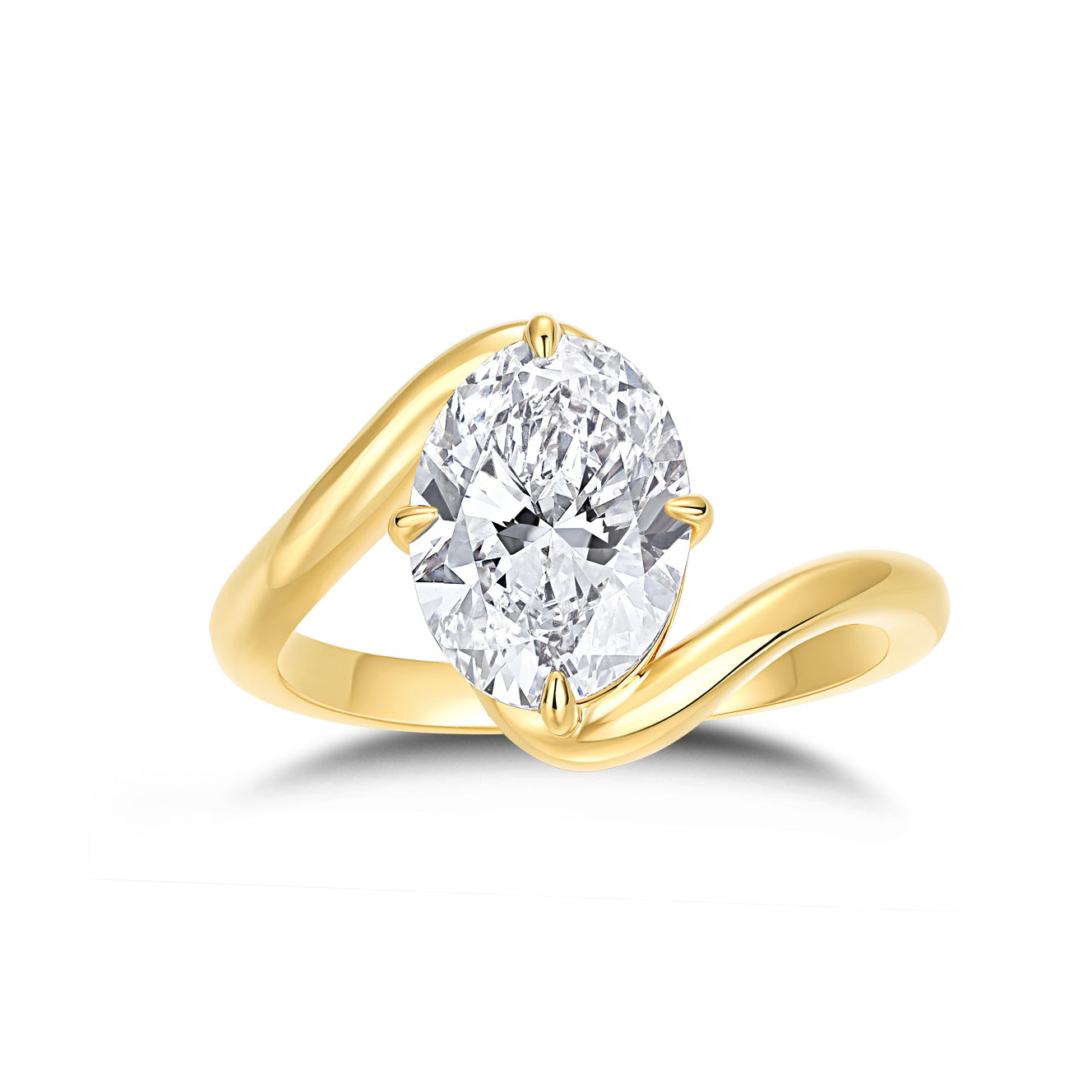 OVAL BYPASS DIAMOND RING