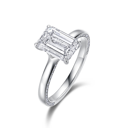 2CT EMERALD DIAMOND RING