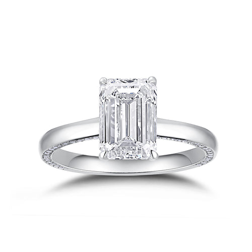 2CT EMERALD DIAMOND RING