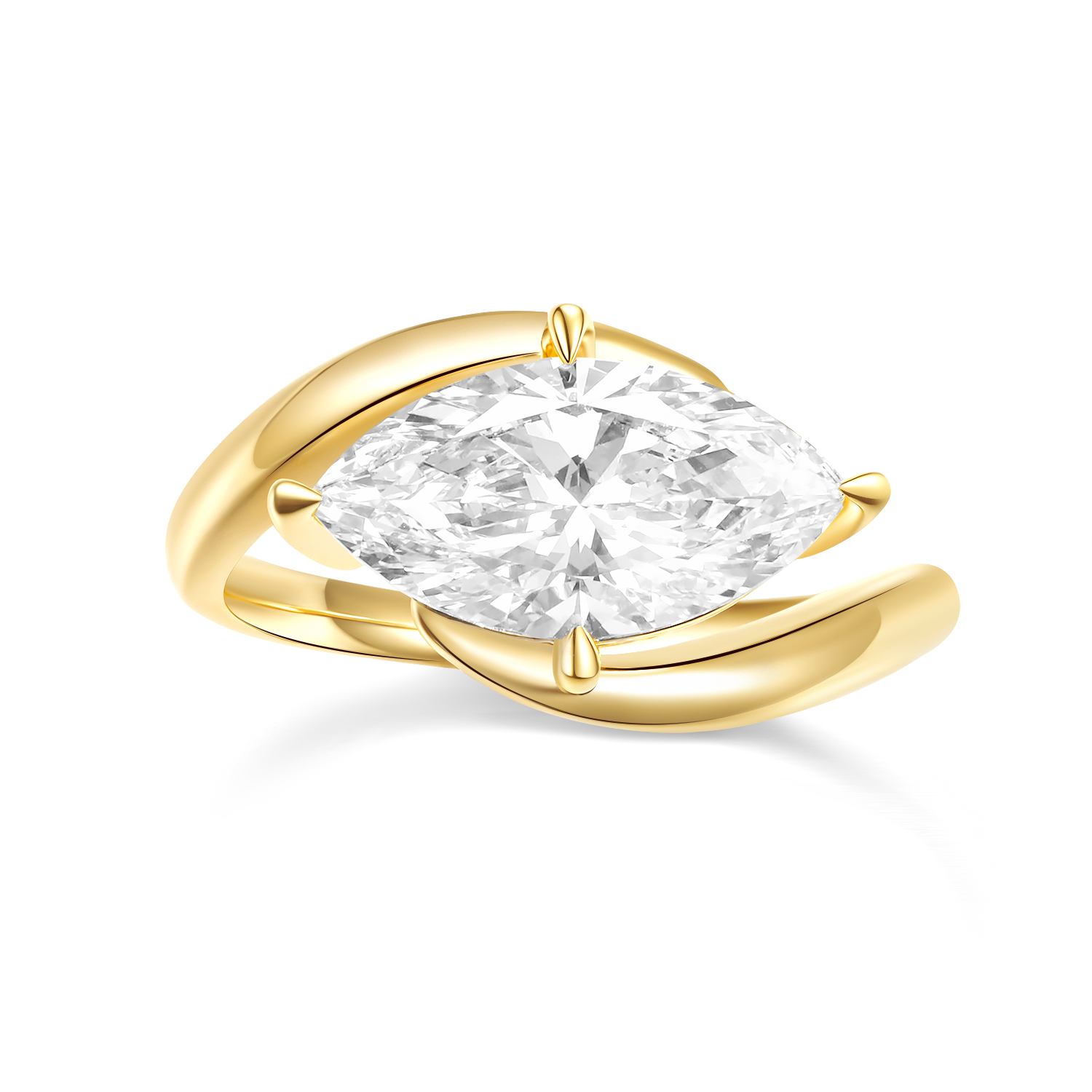 MARQUISE BYPASS DIAMOND BRIDAL SET