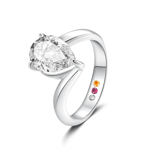 PEAR BYPASS DIAMOND RING
