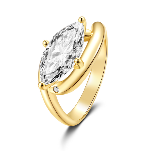 DOUBLE J MARQUISE DIAMOND RING