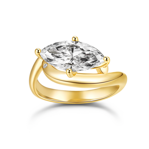 DOUBLE J MARQUISE DIAMOND RING