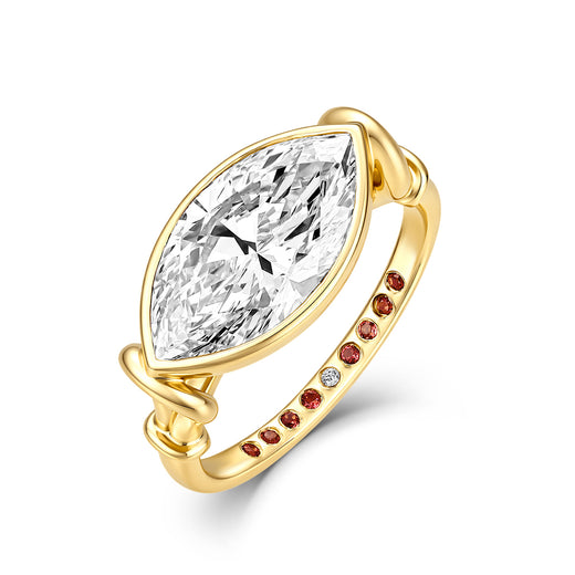 KNOT MARQUISE DIAMOND RING