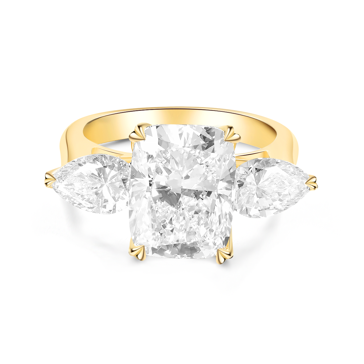 FLORAL CUSHION DIAMOND RING