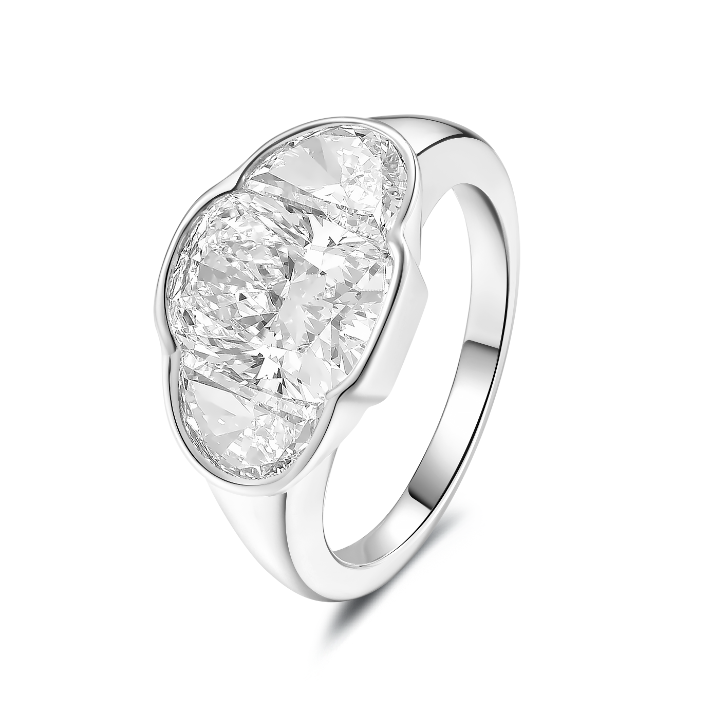 TRILOGY CUSHION DIAMOND RING
