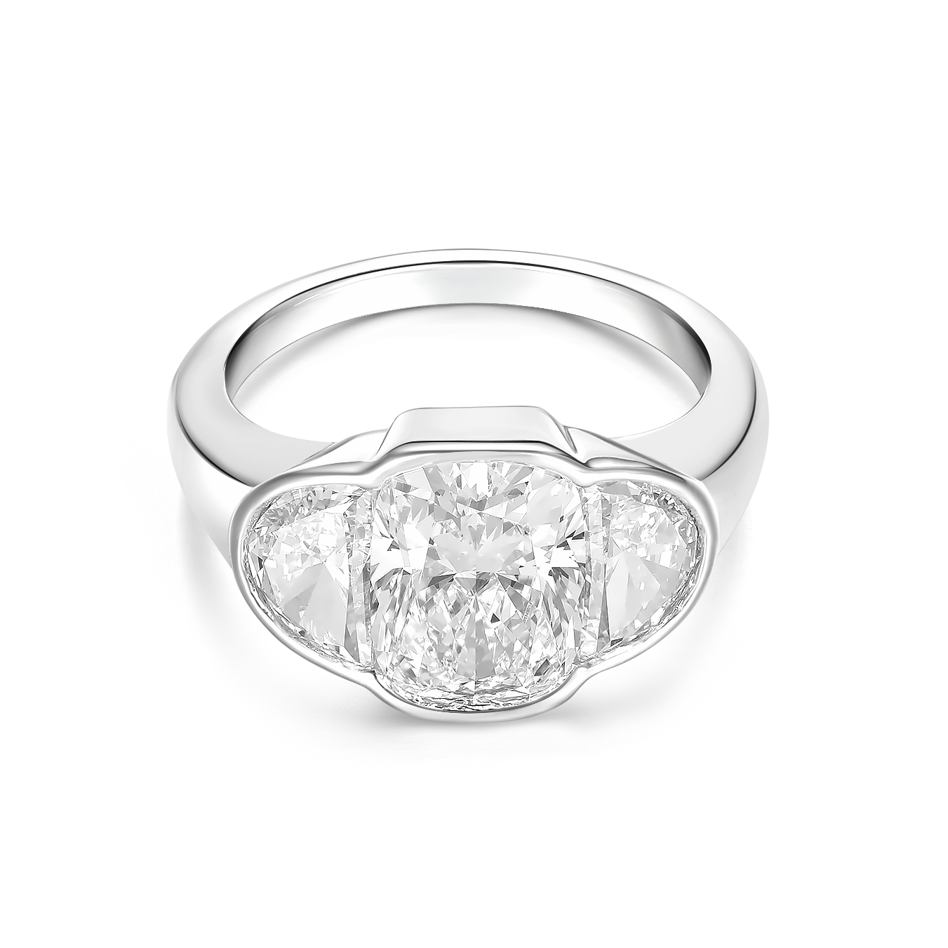 TRILOGY CUSHION DIAMOND RING