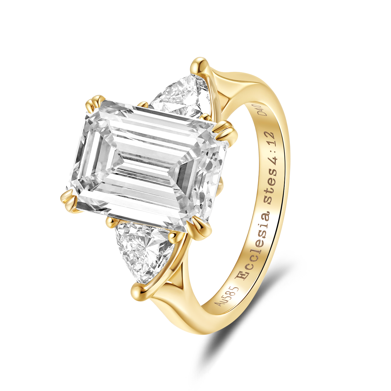 TRILOGY EMERALD DIAMOND RING