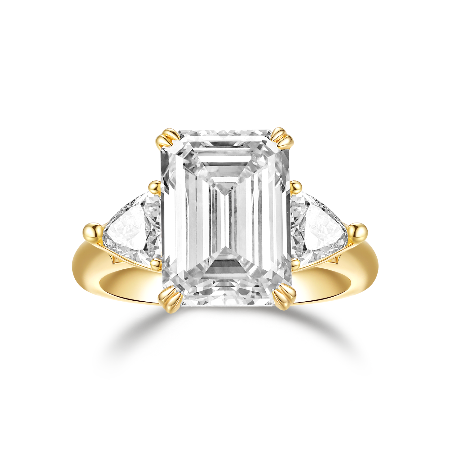 TRILOGY EMERALD DIAMOND RING