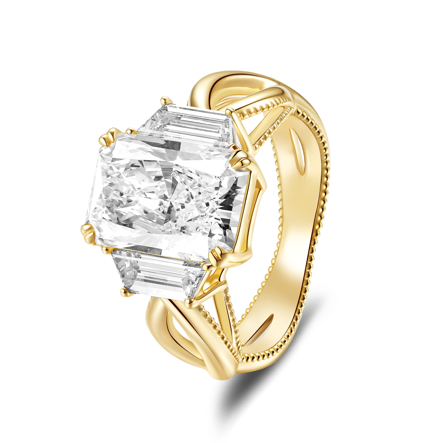 INTERTWINED RADIANT DIAMOND RING
