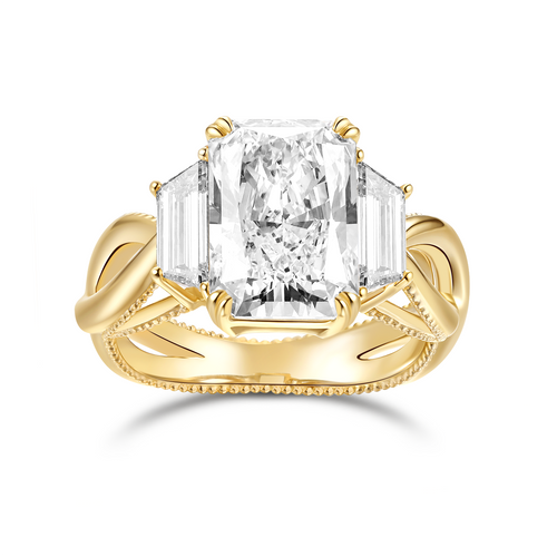 INTERTWINED RADIANT DIAMOND RING
