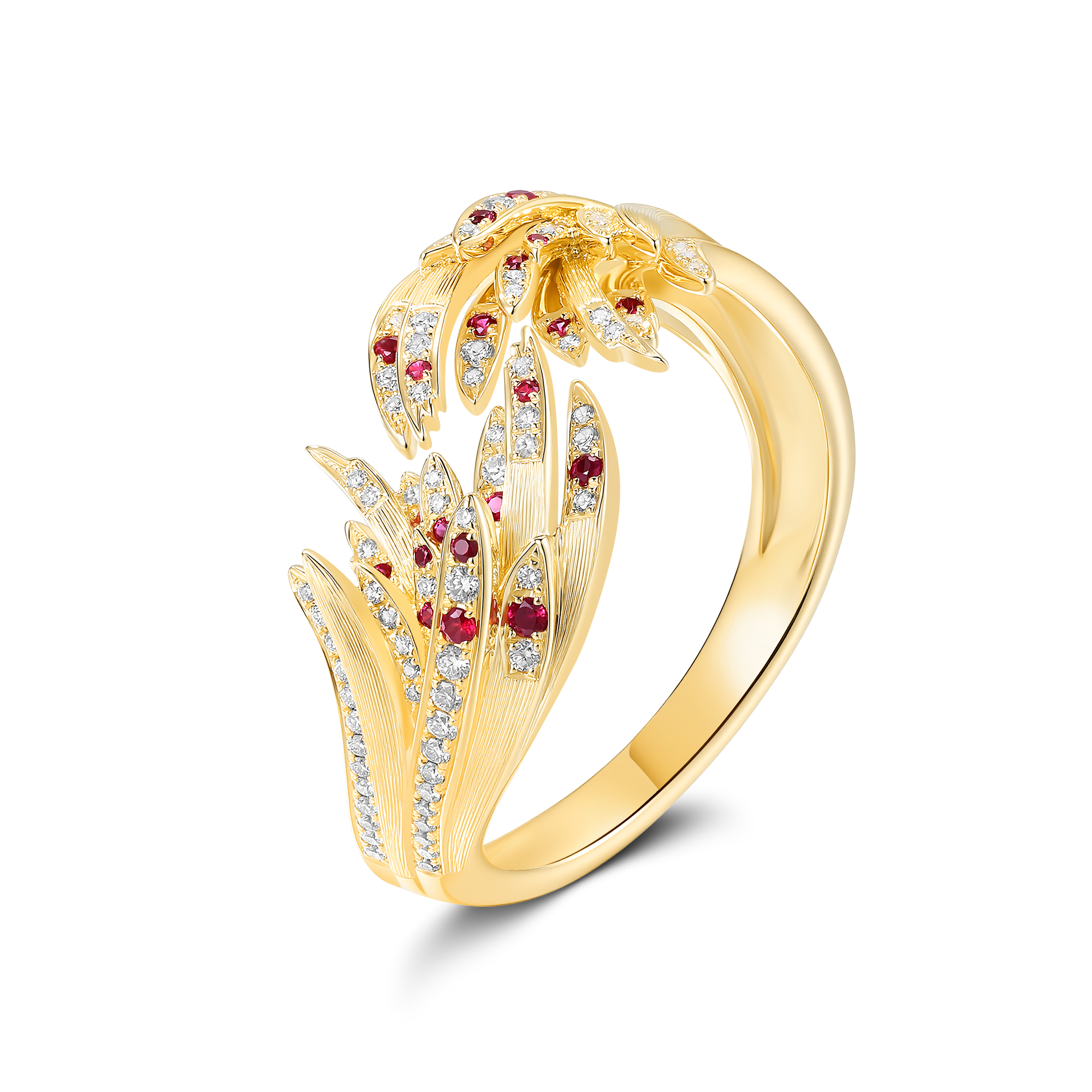 PHOENIX FEATHER WEDDING BAND