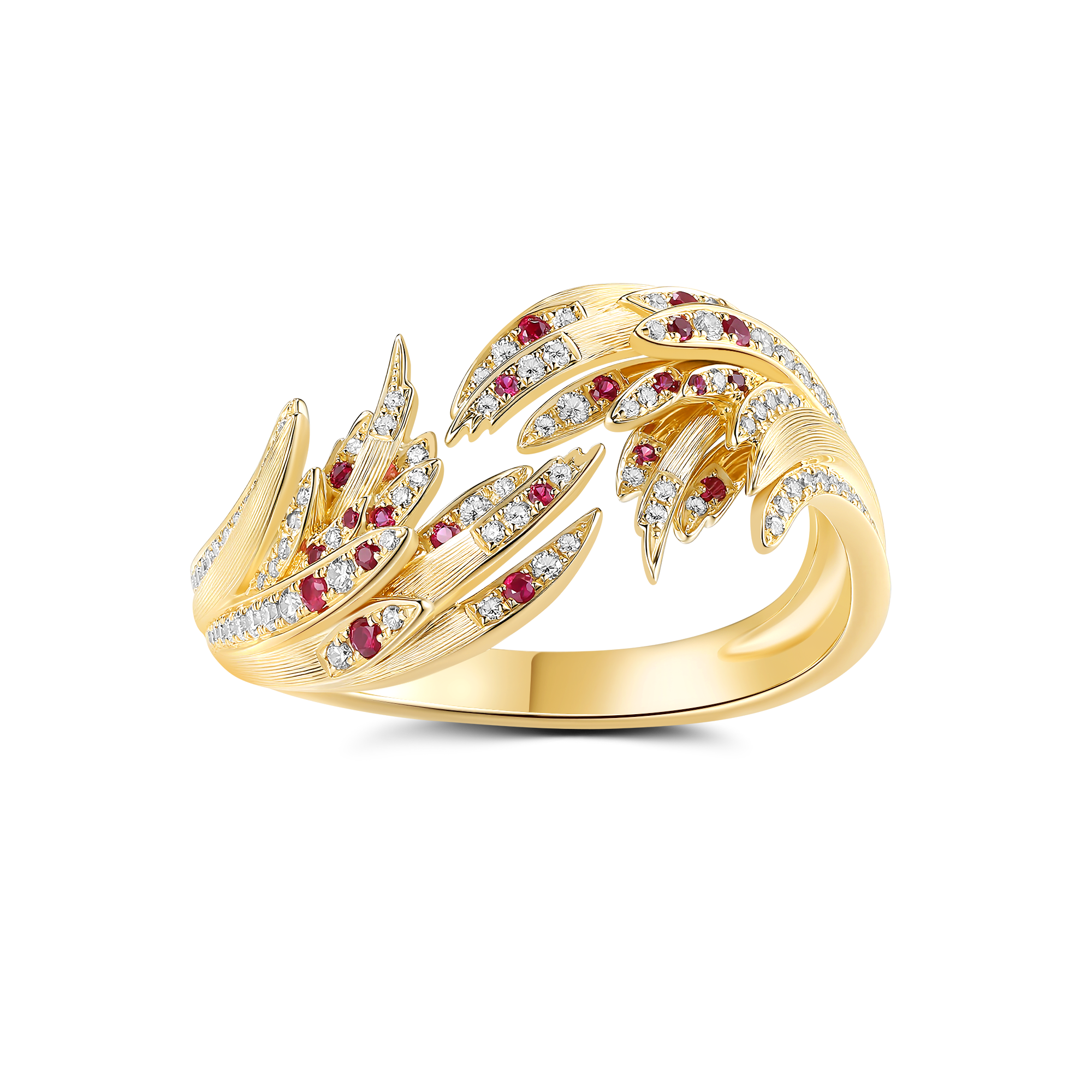 PHOENIX FEATHER WEDDING BAND