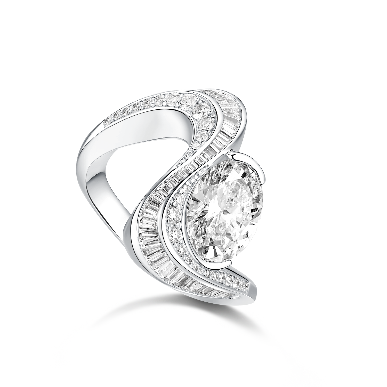 STRAND OVAL DIAMOND RING