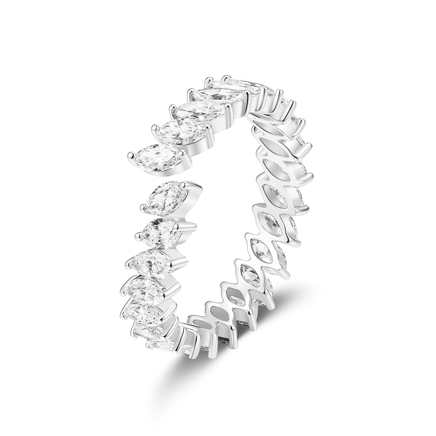 MARQUISE DIAMOND BYPASS ETERNITY BAND