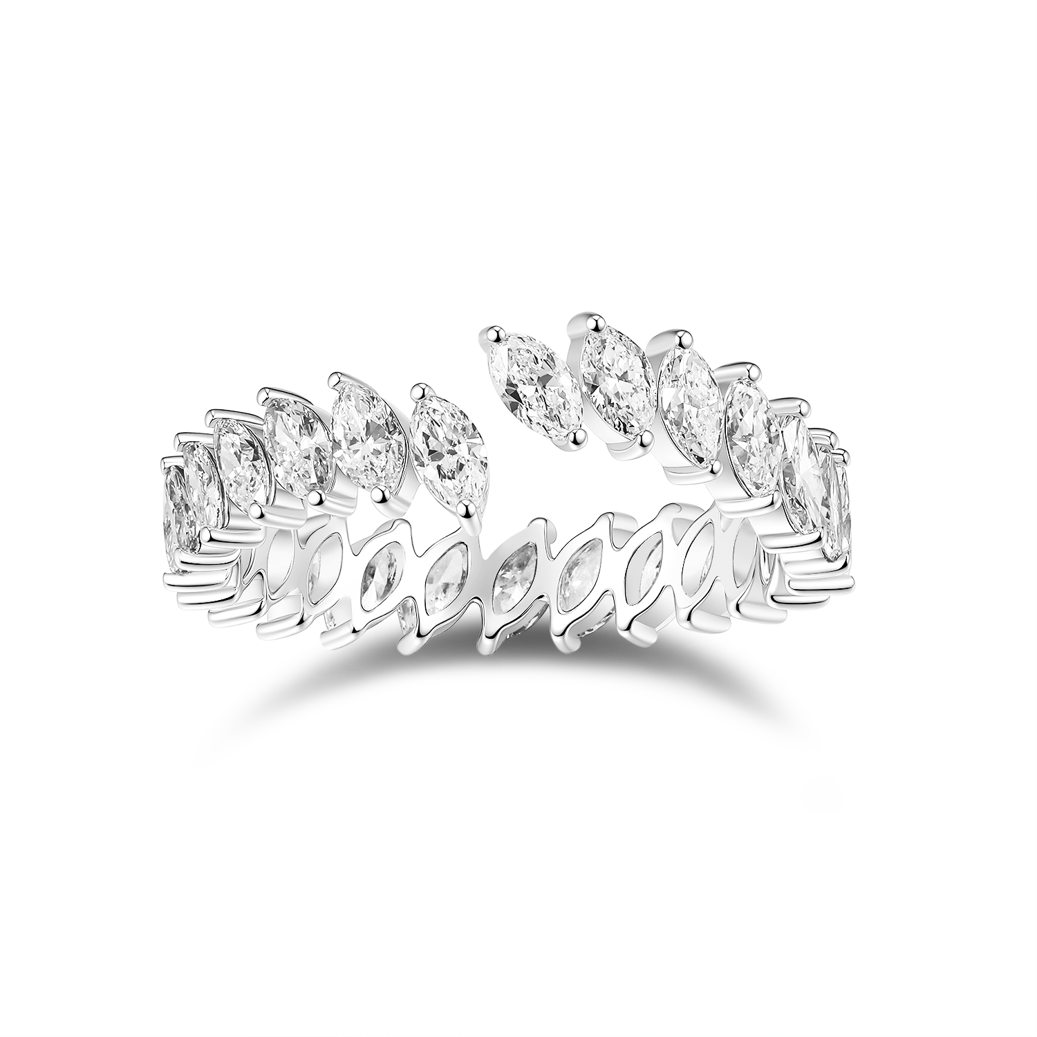MARQUISE DIAMOND BYPASS ETERNITY BAND