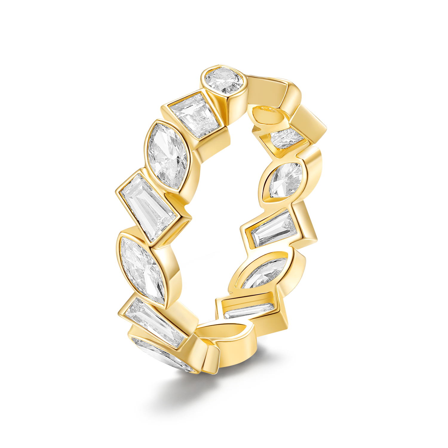 MARQUISE AND TAPERED BAGUETTE DIAMOND ETERNITY BAND