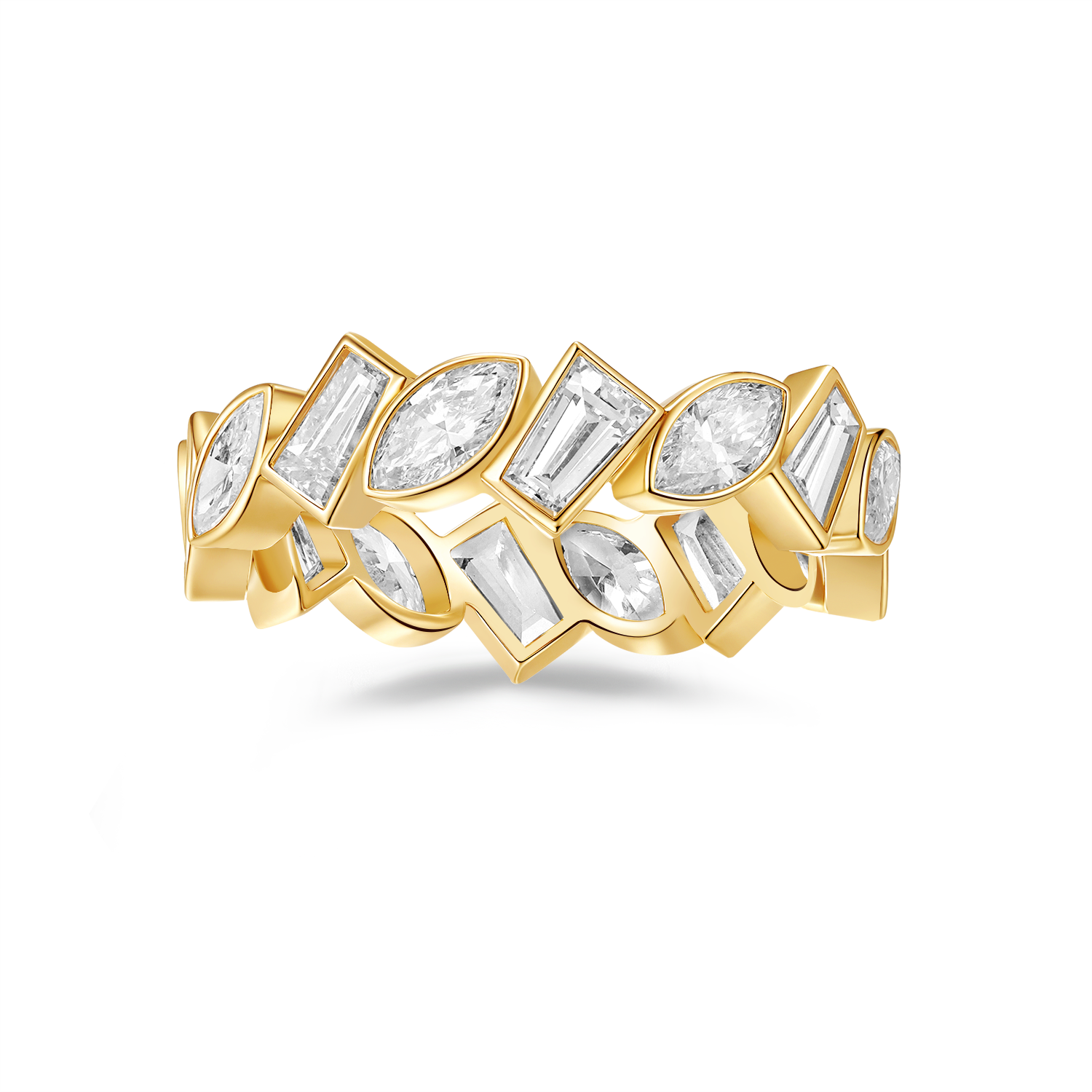 MARQUISE AND TAPERED BAGUETTE DIAMOND ETERNITY BAND