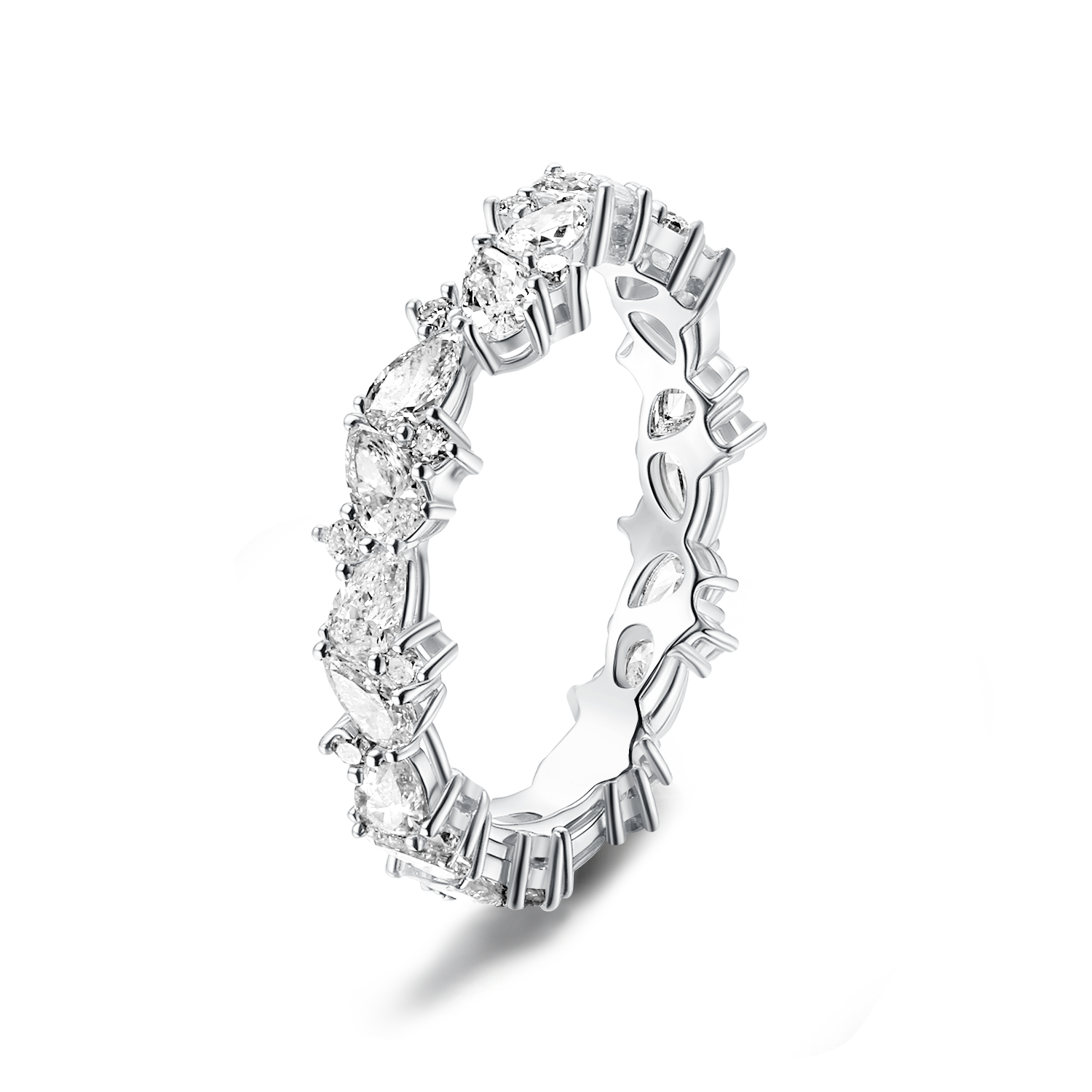 PEAR AND ROUND DIAMOND ETERNITY BAND