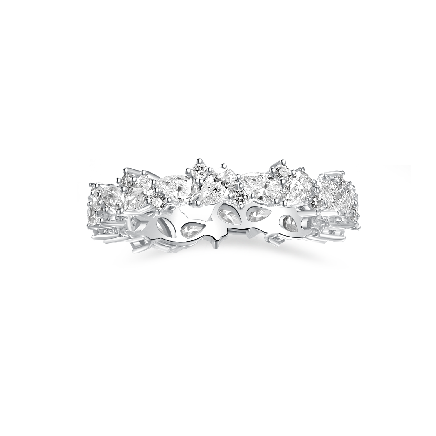 PEAR AND ROUND DIAMOND ETERNITY BAND