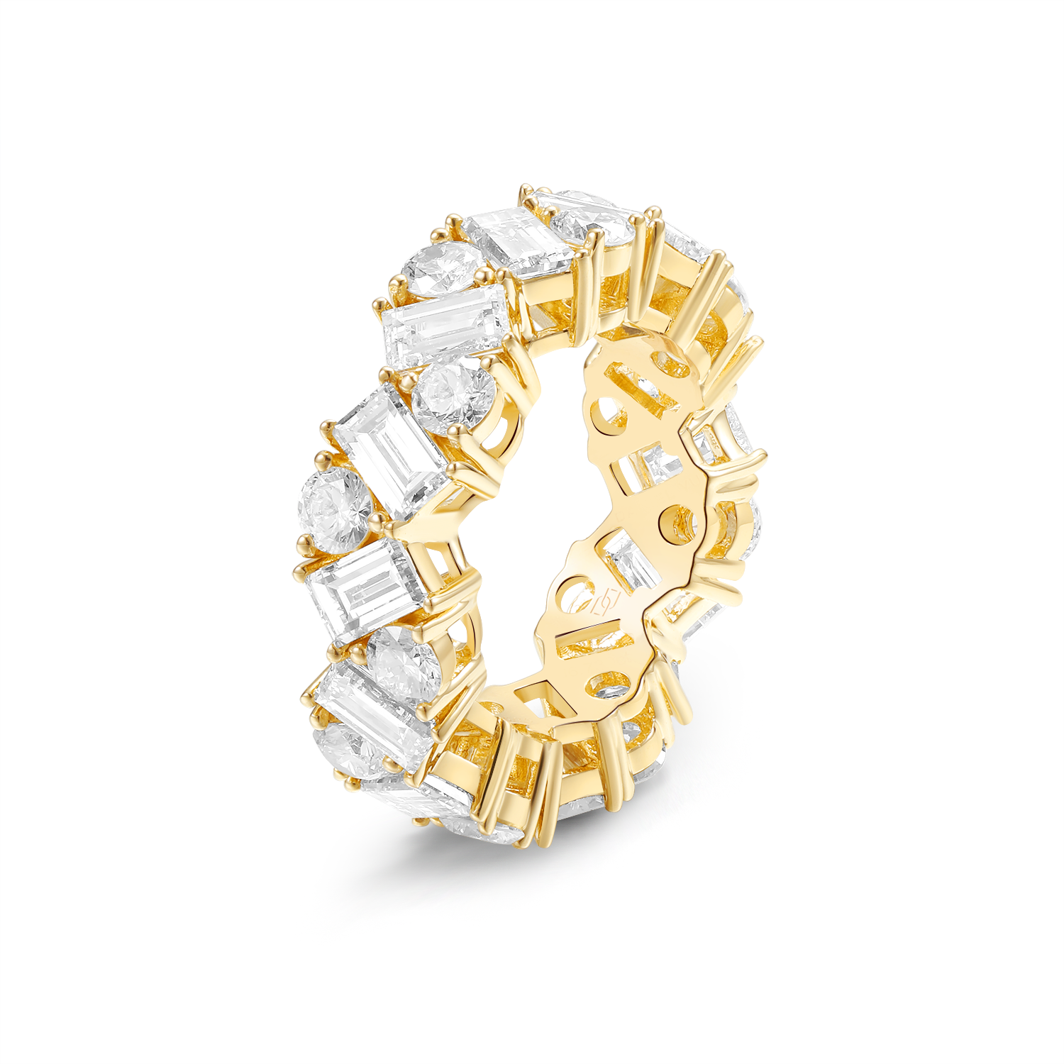 BAGUETTE AND ROUND DIAMOND ETERNITY BAND