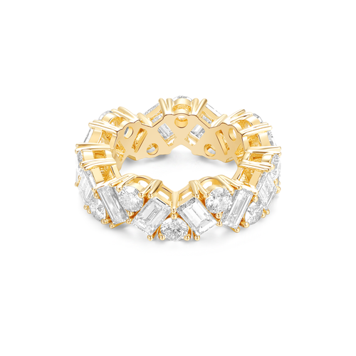 BAGUETTE AND ROUND DIAMOND ETERNITY BAND