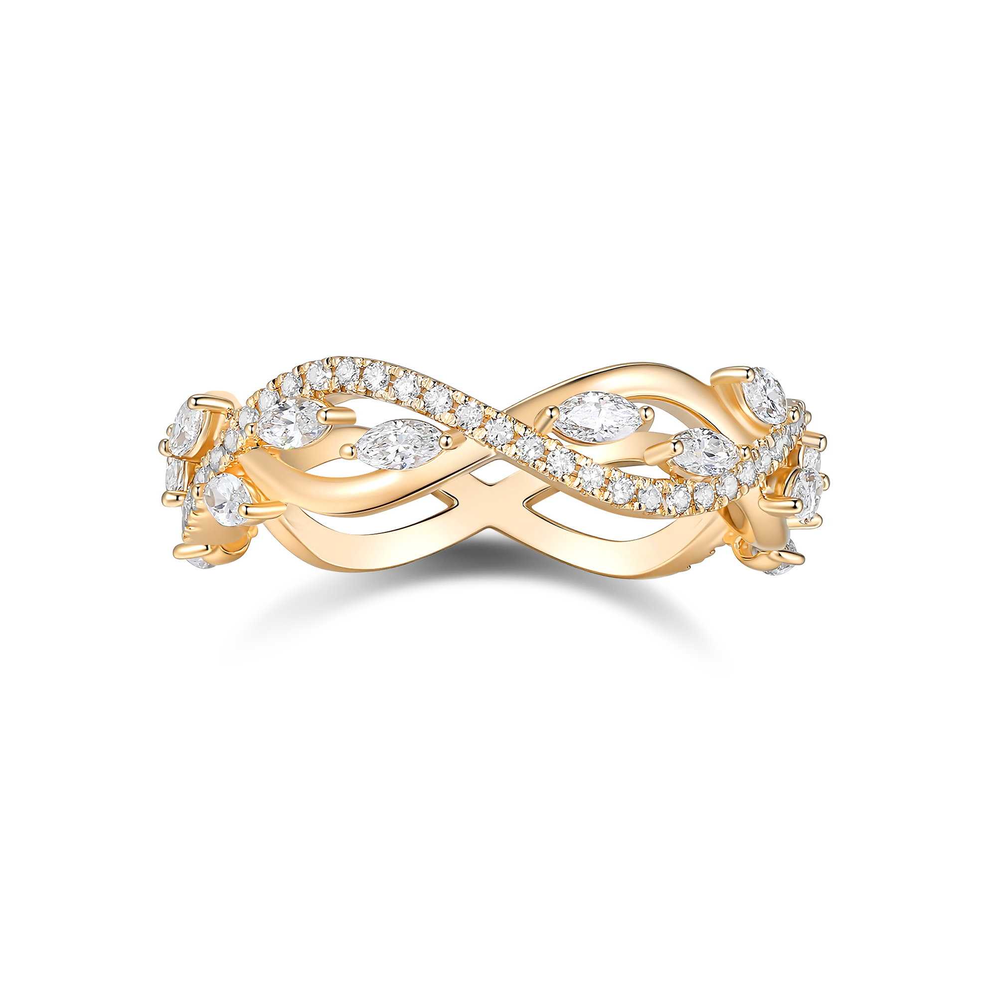 VINE MARQUISE DIAMOND WEDDING BAND