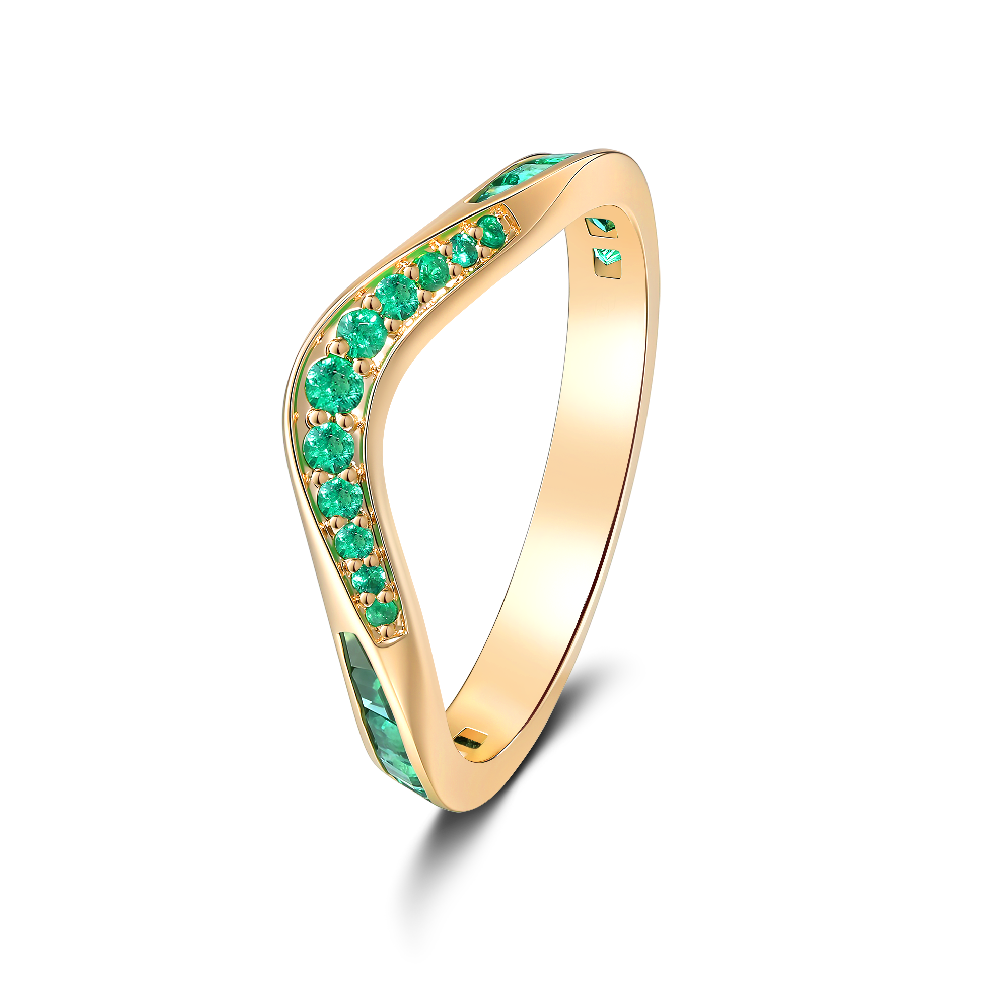 EMERALD STREAM WEDDING BAND